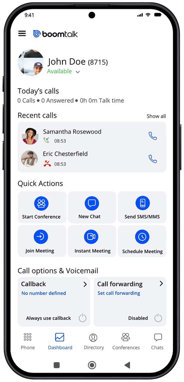 BoomTalk Communicator app home screen
