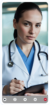 BoomTalk Live telehealth video consultation with a clinician
