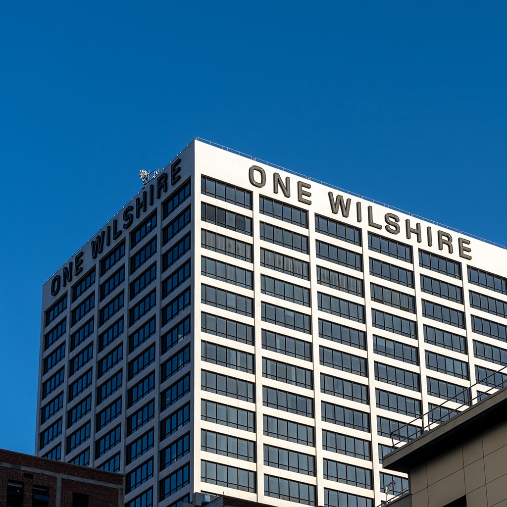 One Wilshire building in downtown Los Angeles, a major carrier hotel data center
